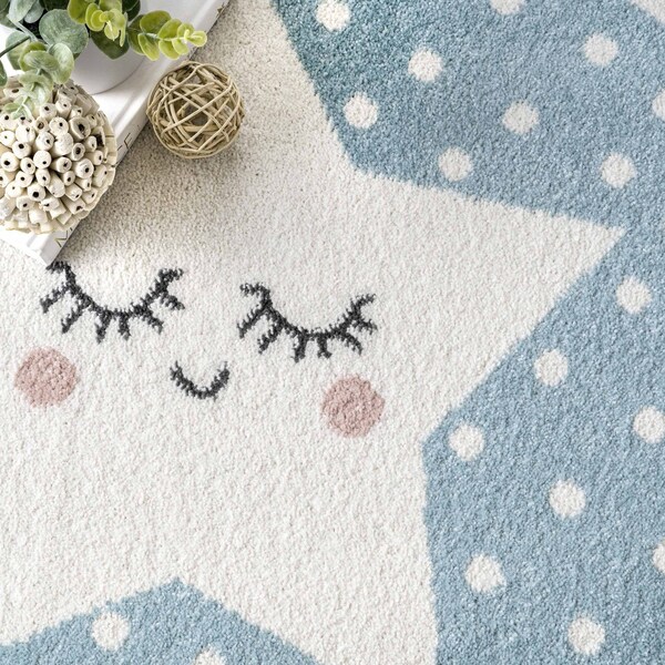 Nuloom Moon And Stars Kids Nursery Area Rug 2ft 8in x 8ft - MEST03A-2808