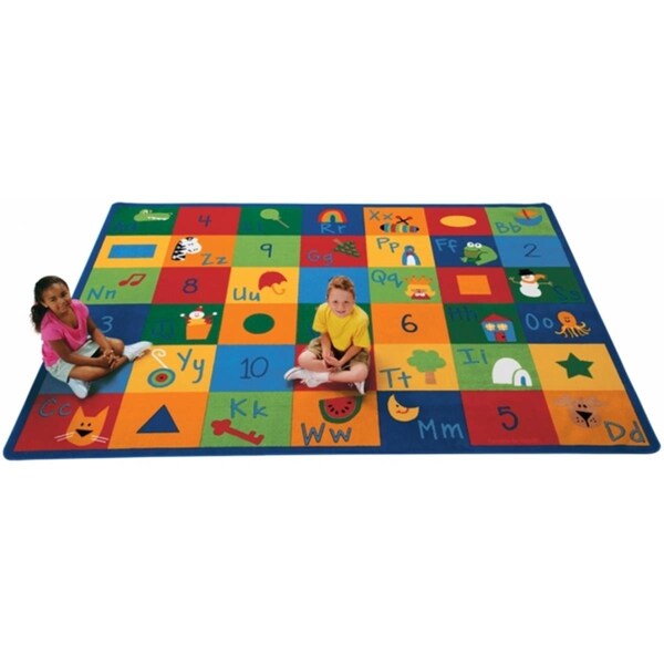 Carpets For Kids Carpets For Kids 7001 Learning Blocks 4.42 ft. x 5.83 ft. Rectangle Carpet - 7001