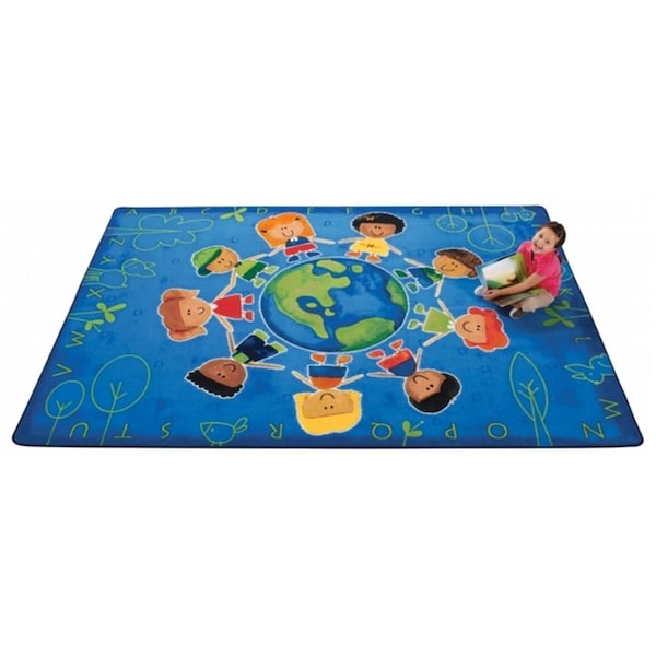Carpets For Kids Carpets For Kids 4417 Give the Planet a Hug 8 ft. x 12 ft. Rectangle Rug - 4417