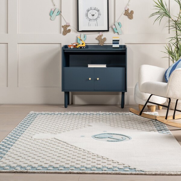 Nuloom Cecelia Polar Bear Kids Fringe Area Rug 5ft x 8ft - EPSD07B-508