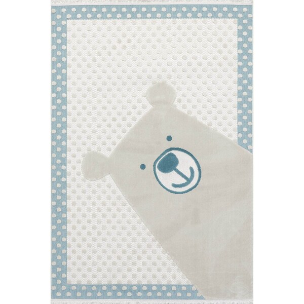Nuloom Cecelia Polar Bear Kids Fringe Area Rug 5ft x 8ft - EPSD07B-508