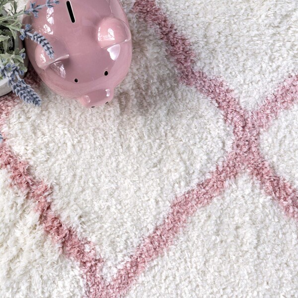 Nuloom Nelda Trellis Kids Shag Area Rug 5ft 3in - OZAS03B-R53053