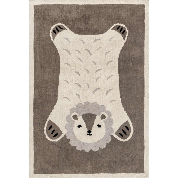 Nuloom Reika Lion Cub Machine Washable Kids Area Rug 4ft x 6ft - SVDC07A-406