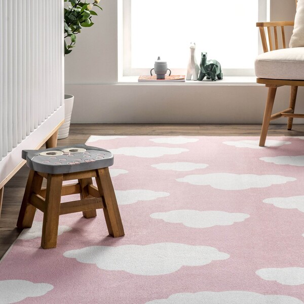 Nuloom Lilia Machine Washable Kids Cloud Area Rug 5ft x 8ft - HJAU37B-508