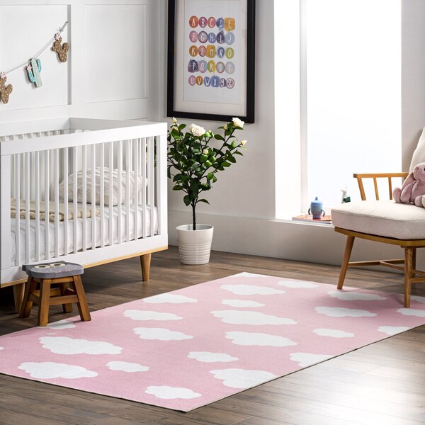 Nuloom Lilia Machine Washable Kids Cloud Area Rug 5ft x 8ft - HJAU37B-508