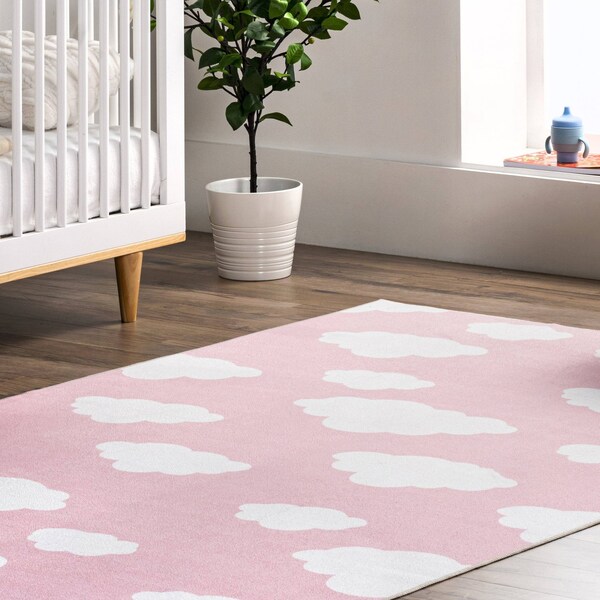 Nuloom Lilia Machine Washable Kids Cloud Area Rug 5ft x 8ft - HJAU37B-508