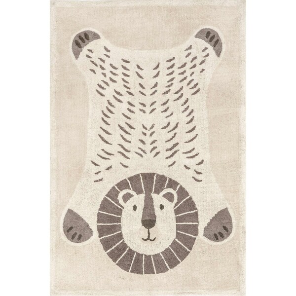 Nuloom Mirelle Lion Machine Washable Kids Area Rug 3ft x 5ft - SVDC10A-305