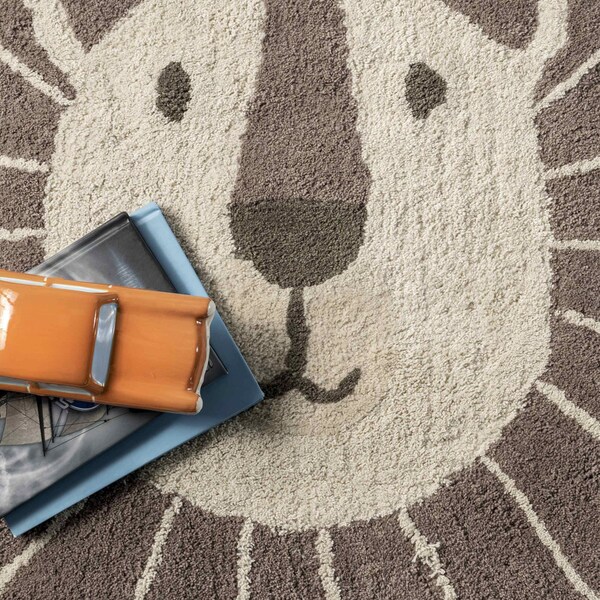Nuloom Mirelle Lion Machine Washable Kids Area Rug 3ft x 5ft - SVDC10A-305
