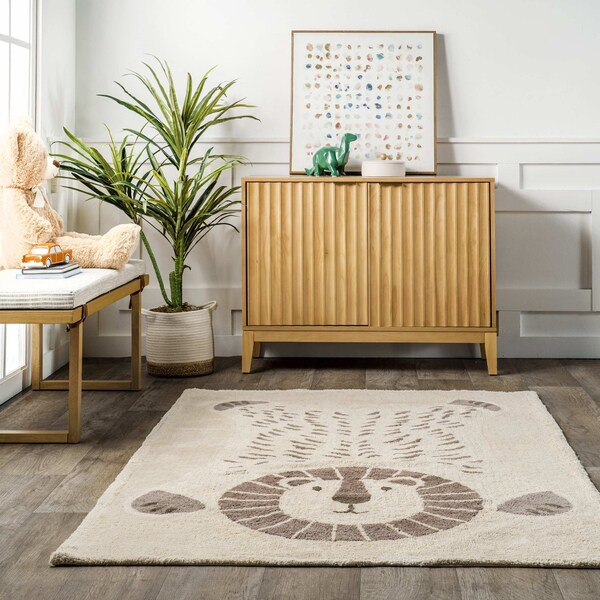 Nuloom Mirelle Lion Machine Washable Kids Area Rug 3ft x 5ft - SVDC10A-305