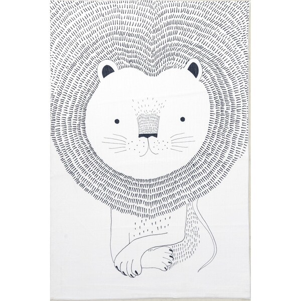 Nuloom Kinslee Modern Lion Machine Washable Kids Area Rug 7ft 6in x 9ft 6in - HJCL13A-76096