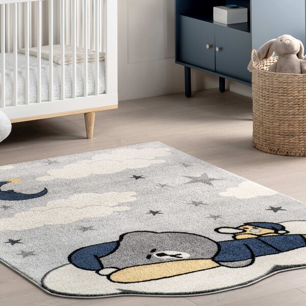 Nuloom Ryder Sleeping Bear Kids Area Rug 8ft x 10ft - GCHS02A-8010