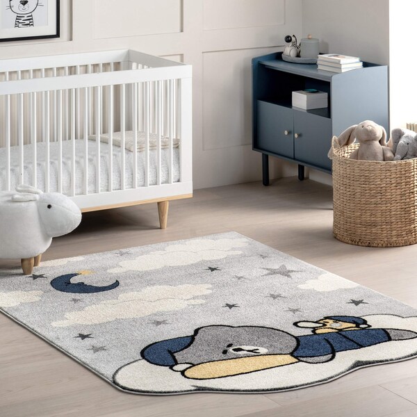 Nuloom Ryder Sleeping Bear Kids Area Rug 8ft x 10ft - GCHS02A-8010