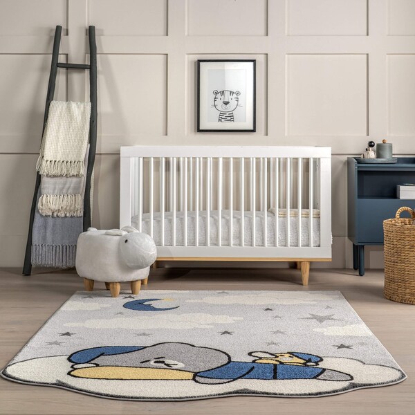 Nuloom Ryder Sleeping Bear Kids Area Rug 8ft x 10ft - GCHS02A-8010