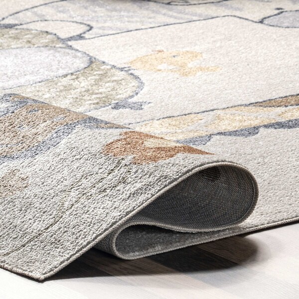 Nuloom Cass Safari Kids Machine Washable Area Rug 4ft x 6ft - GRHN13A-406