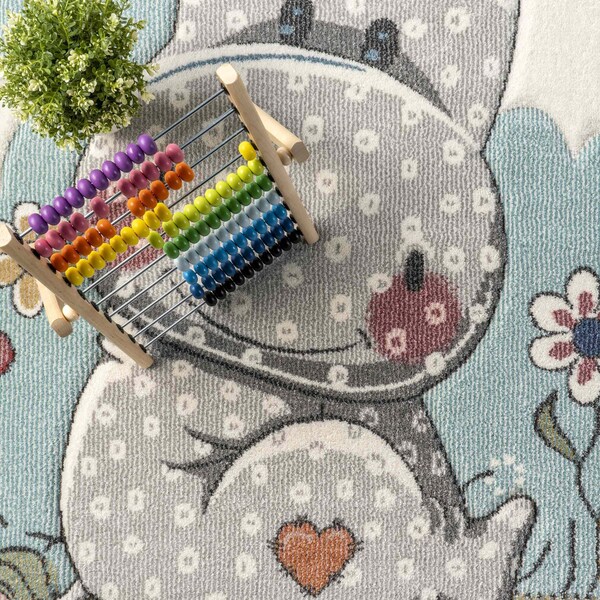Nuloom Edine Whimsical Hippo Kids Area Rug 3ft x 5ft - BDEB02A-305
