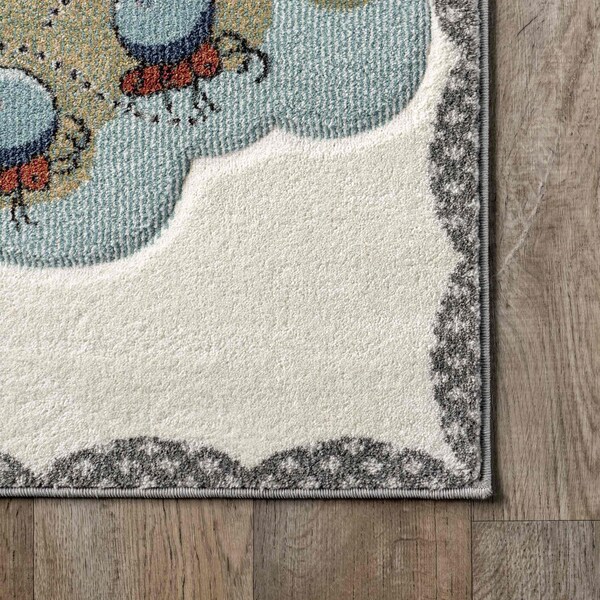 Nuloom Edine Whimsical Hippo Kids Area Rug 3ft x 5ft - BDEB02A-305
