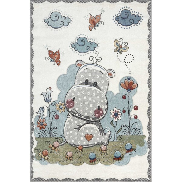 Nuloom Edine Whimsical Hippo Kids Area Rug 3ft x 5ft - BDEB02A-305