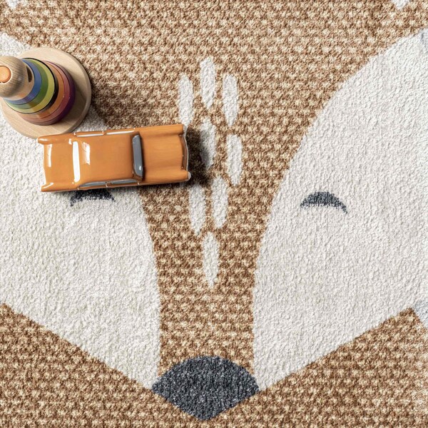 Nuloom Talia Bashful Fox Kids Machine Washable Area Rug 3ft x 5ft - GRHN10A-305