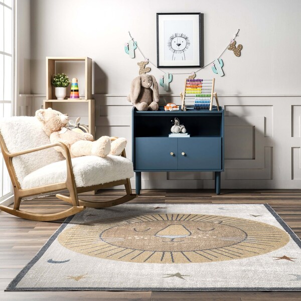 Nuloom Remi Lion Kids Machine Washable Area Rug 3ft x 5ft - GRHN11A-305