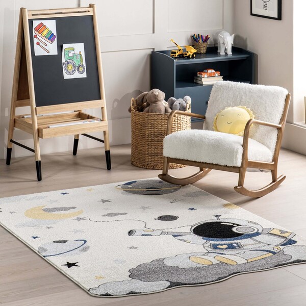 Nuloom Adaleigh Astronaut Kids Area Rug 4ft x 6ft - GCHS03A-406