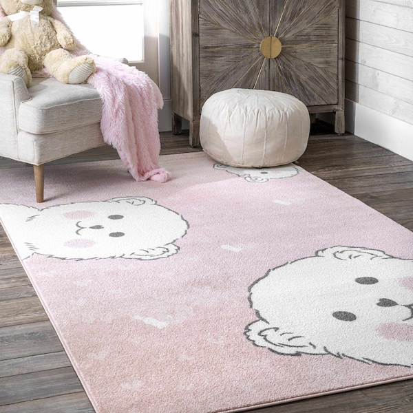 Nuloom Harlee Kids Bear Nursery or Playroom Area Rug 4ft x 6ft - MEST02A-406
