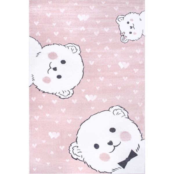 Nuloom Harlee Kids Bear Nursery or Playroom Area Rug 4ft x 6ft - MEST02A-406