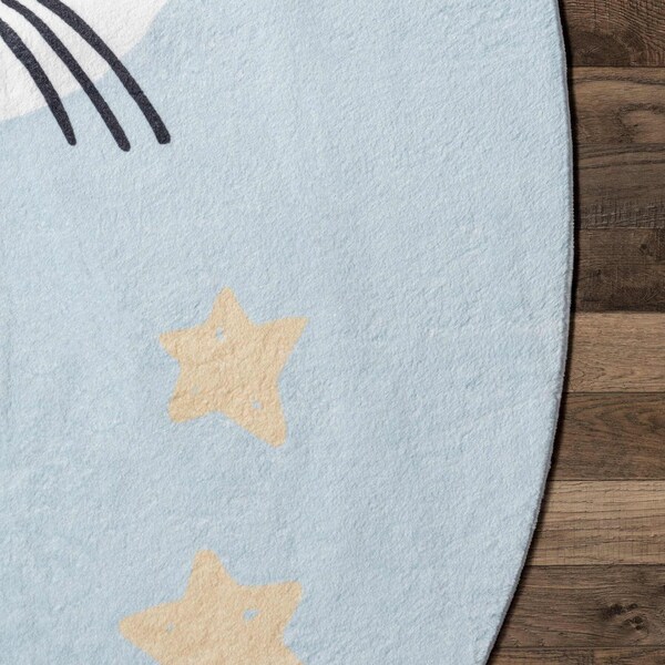 Nuloom Adalynn Sleepy Cat Kids Machine Washable Area Rug 4ft - HJCL17A-R404