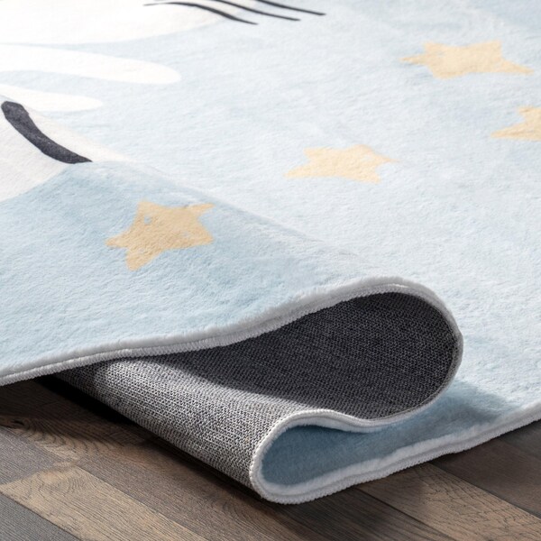 Nuloom Adalynn Sleepy Cat Kids Machine Washable Area Rug 4ft - HJCL17A-R404