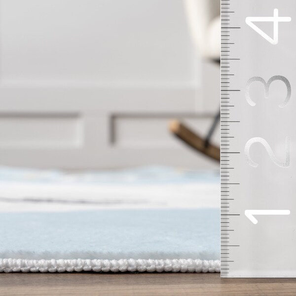 Nuloom Adalynn Sleepy Cat Kids Machine Washable Area Rug 4ft - HJCL17A-R404