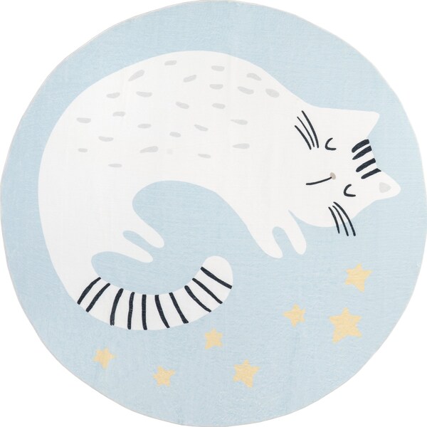 Nuloom Adalynn Sleepy Cat Kids Machine Washable Area Rug 4ft - HJCL17A-R404