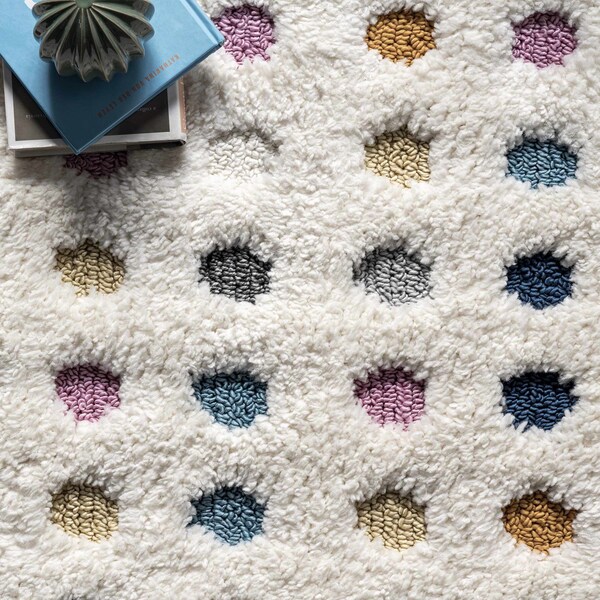 Nuloom Behati Polka Dot Kids Tasseled Area Rug 8ft 10in x 12ft - OZOT02A-9012