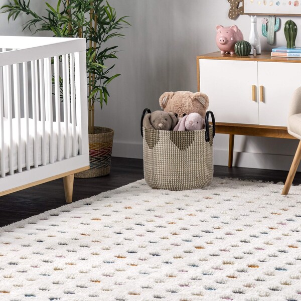 Nuloom Behati Polka Dot Kids Tasseled Area Rug 8ft 10in x 12ft - OZOT02A-9012