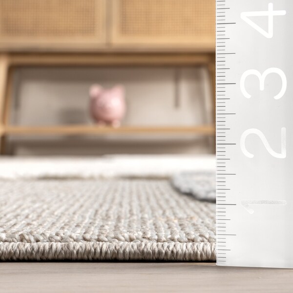 Nuloom Gracelynn High-Low Alpaca Kids Area Rug 5ft x 8ft - KKRY01A-508