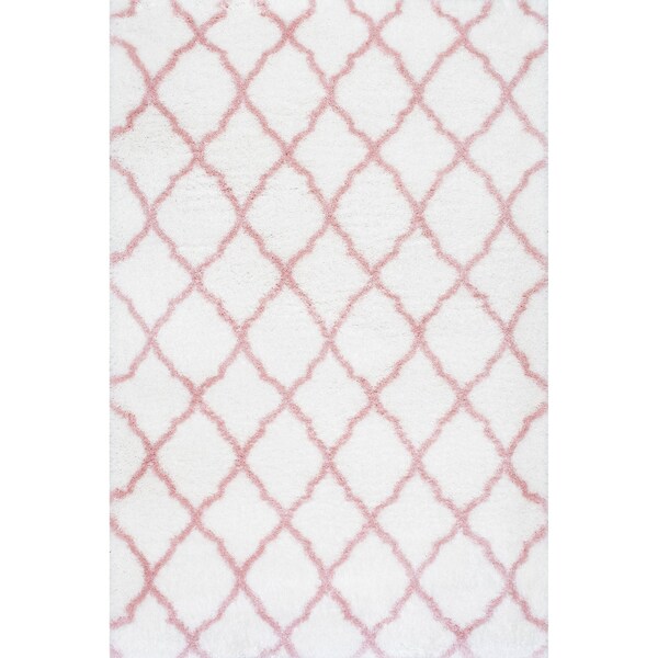 Nuloom Nelda Trellis Kids Shag Area Rug 7ft 10in - OZAS03B-S808