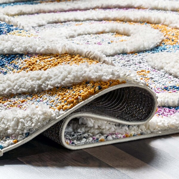 Nuloom Ava Colorful Maze Kids Tassel Area Rug 5ft 3in x 7ft 6in - OZOT17A-508