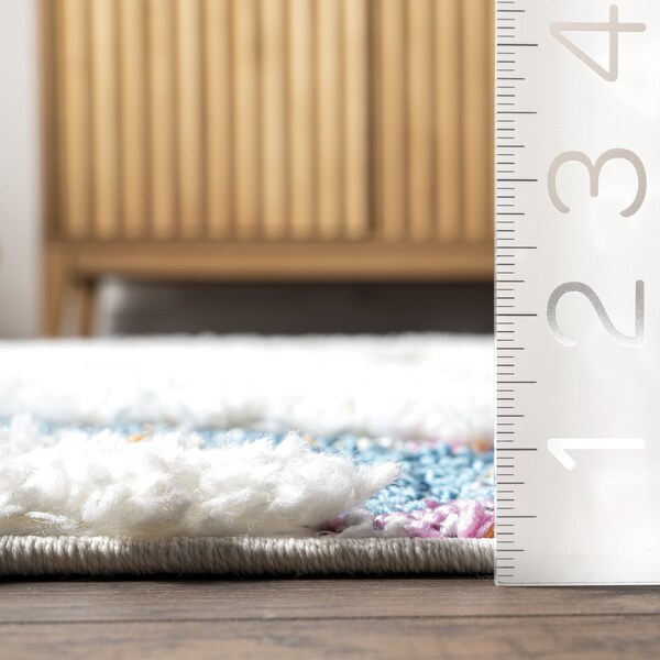Nuloom Ava Colorful Maze Kids Tassel Area Rug 5ft 3in x 7ft 6in - OZOT17A-508