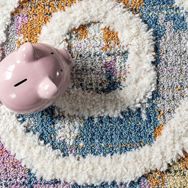 Nuloom Ava Colorful Maze Kids Tassel Area Rug 5ft 3in x 7ft 6in - OZOT17A-508