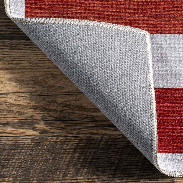 Nuloom Colorful Striped Machine Washable Kids Area Rug 5ft x 8ft - KFFX11A-508