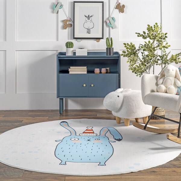 Nuloom Eowyn Modern Rabbit Machine Washable Kids Area Rug 6ft - HJCL16A-R606