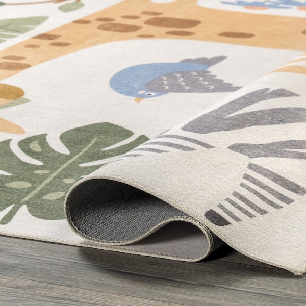 Nuloom Felipa Safari Machine Washable Kids Area Rug 3ft x 5ft - BIRV94A-305