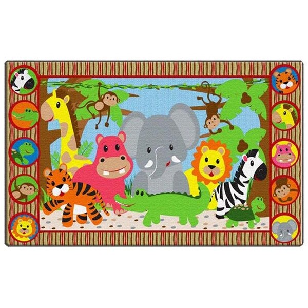 Flagship Carpets Flagship Carpets FE397-32A Rectangle Jungle Matching Fun Carpet; 6 ft. x 8 ft. 4 in. - FE397-32A