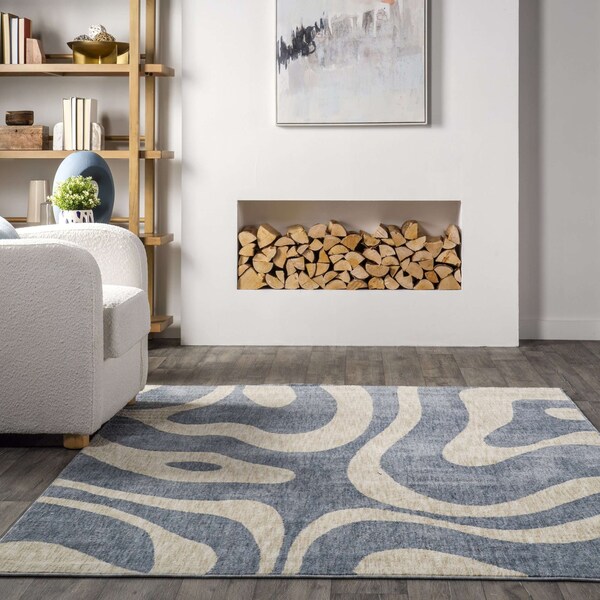 Nuloom Izzy Retro Swirls Kids Area Rug 7ft 10in x 10ft - GCEL07A-8010