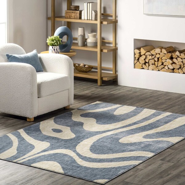 Nuloom Izzy Retro Swirls Kids Area Rug 7ft 10in x 10ft - GCEL07A-8010