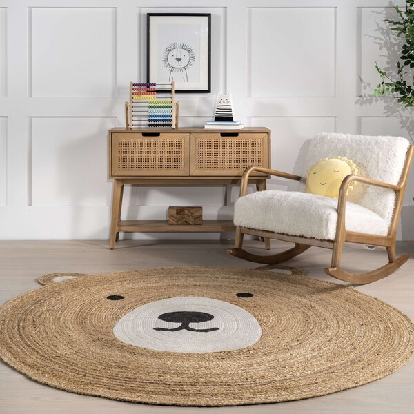 Nuloom Ravenna Bear Handwoven Kids Jute Area Rug 4ft - WDMR01A-R404
