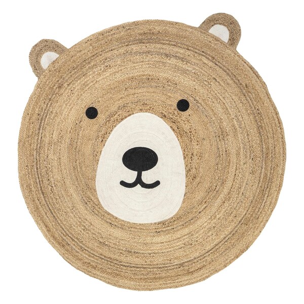 Nuloom Ravenna Bear Handwoven Kids Jute Area Rug 4ft - WDMR01A-R404