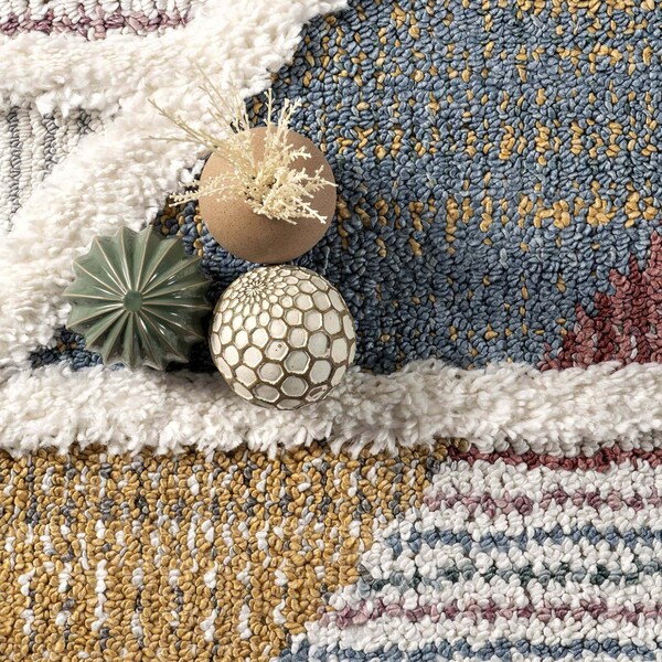 Nuloom Gillian Mosaic High/Low Kids Tassel Area Rug 7ft 10in x 10ft - OZOT11A-8010