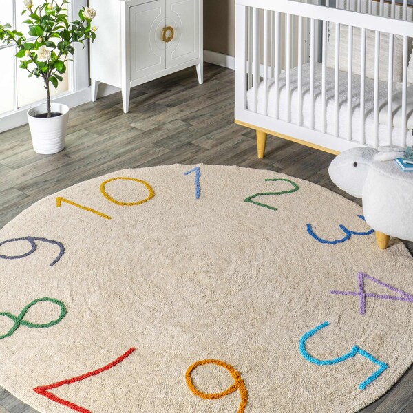 Nuloom Arely Numbers Machine Washable Kids Area Rug 4ft - SVDC05A-R404