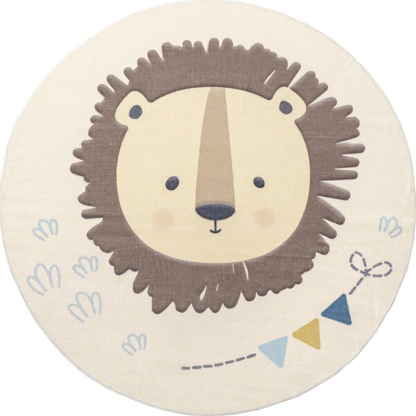 Nuloom Ellia Cheerful Lion Machine Washable Kids Area Rug 6ft - HJCL15A-R606