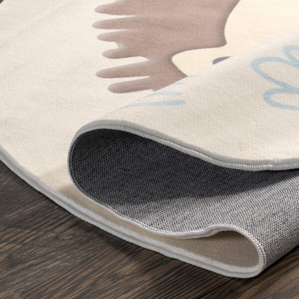 Nuloom Ellia Cheerful Lion Machine Washable Kids Area Rug 6ft - HJCL15A-R606