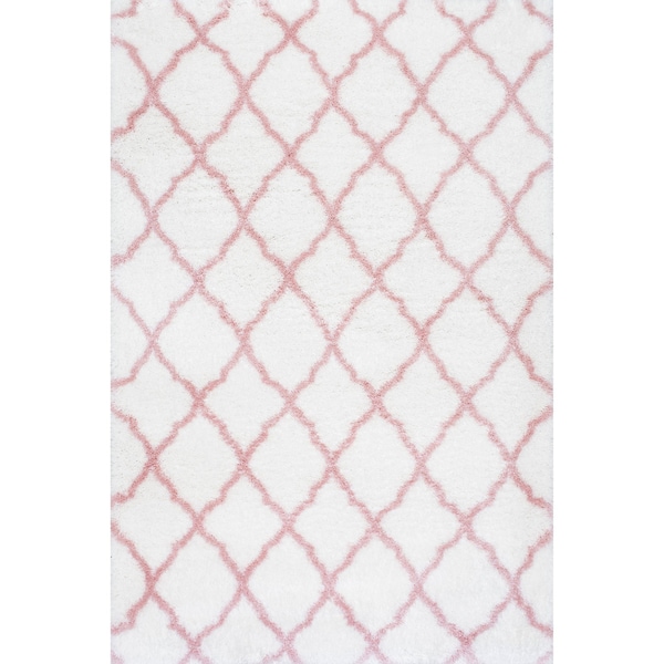 Nuloom Nelda Trellis Kids Shag Area Rug 4ft x 6ft - OZAS03B-406